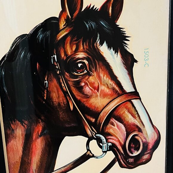 VTG Framed horse picture - Picture 9 of 10